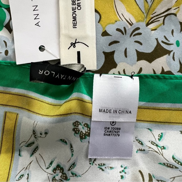 Ann Taylor Green and Yellow Scarf - Picture 5 of 7